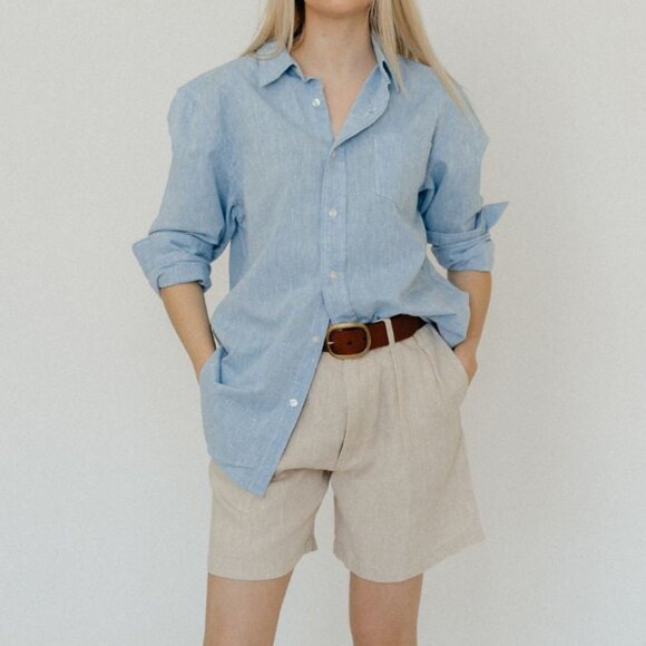 Denimist Double Pleat Shorts - Picture 1 of 3